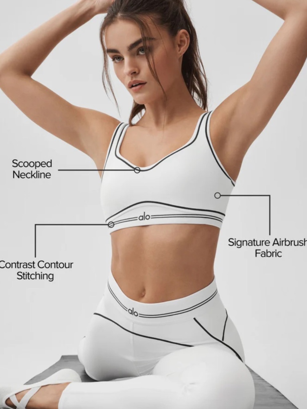 ALO YOGA Airbrush Heart Throb Bra XS